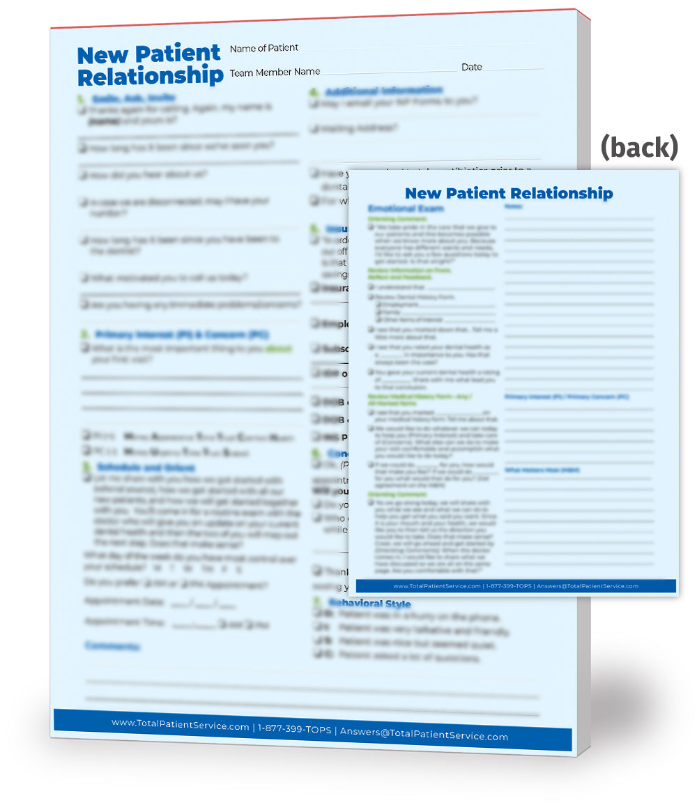 New Patient Relationship Form (Pad of 50)
